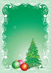 Fototapeta na wymiar Christmas design. Green Version