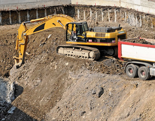 bulldozer on land