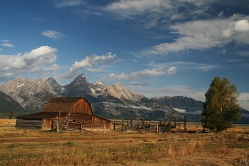 Old abandoned barn in the Tetons