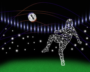 Fototapeta premium Silhouette Football Player