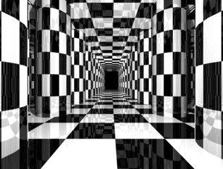 couloir en damier © art3007
