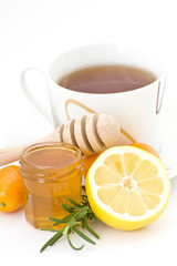 tea with honey and lemon