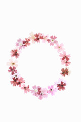 小花の押し花（丸）