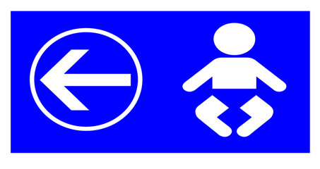 baby change direction sign