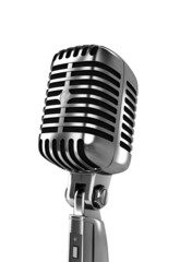 Fototapeta premium Vintage microphone isolated