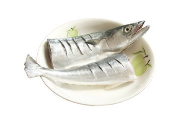 fresh mackerels in the dish