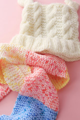 マフラーとニット帽