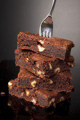 Fork On A Stack Of Brownies