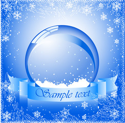 vector of snow globe