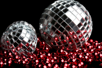 silver decoration and holiday selebration