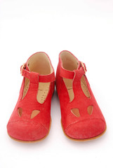 Red baby shoes