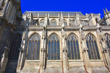 Obraz premium france; eure; gisors; vieille-ville : église saint-gervais-saint