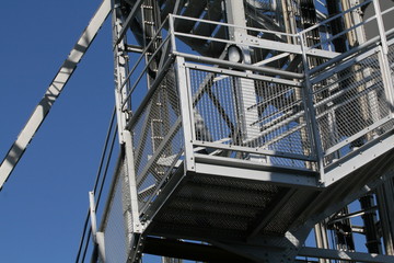 Naklejka premium Berliner Funkturm Aussentreppenpodest