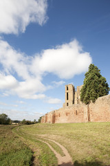 path by castle wall