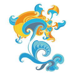 Abstract floral frame.