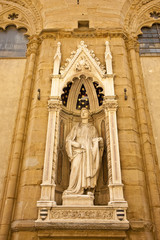 Statue in Alcove Under Stars