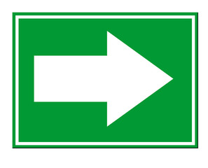 Directional arrow sign