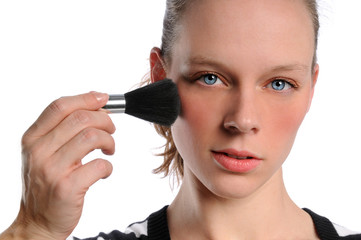 Woman Applying Make Up