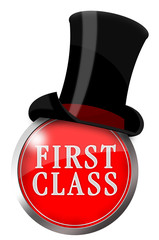 button vip first class icon v.i.p. label zylinder hut cap edel