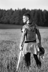 Poster Im Rahmen Ein römischer Soldat im Feld. © Unique Vision