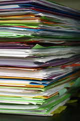 dossier administraif mairie avocat contrat papier pile