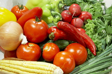 Colorful fresh group of vegetables