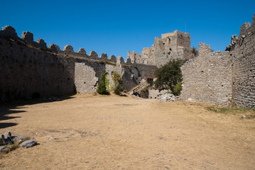 Fototapeta na wymiar General view of Puilaurens Cathar Castle