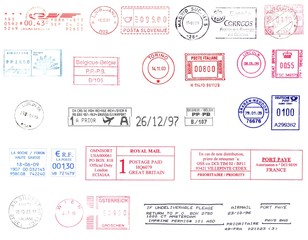 postmarks from different nations
