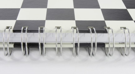 checkered notebook - obrazy, fototapety, plakaty