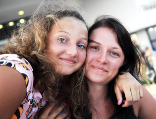 Portrait of two girls