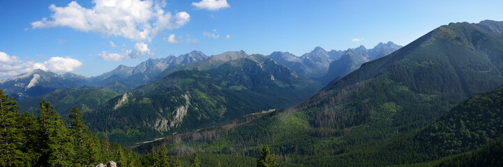 Fototapeta na wymiar Panorama of the Tatras