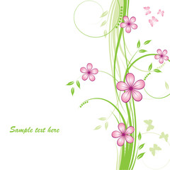 abstract floral background with place for your text