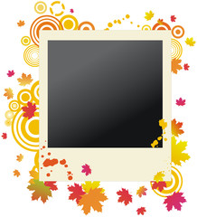 Naklejka na ściany i meble Autumnal grunge polaroid