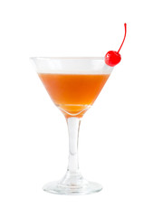 tropical cerise cocktail isolated on white