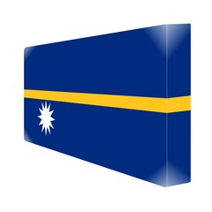 brique glassy avec drapeau nauru