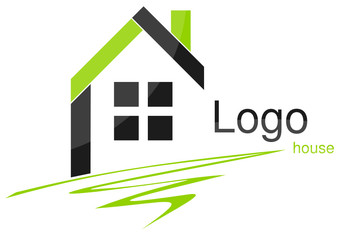 Green house logo, real estate company logotype