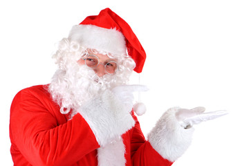 Santa Claus gesturing