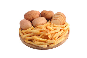 French fries and potatoes