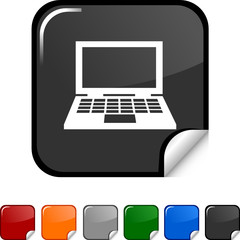 Notebook sticker icon. Vector illustration