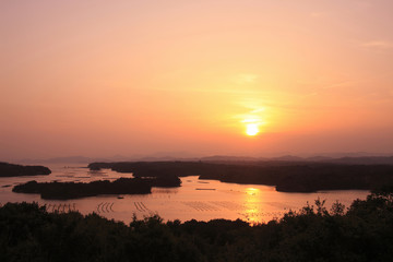 英虞湾の夕日
