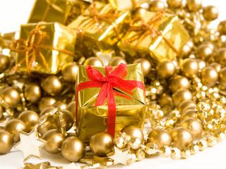 Small golden gifts. Shallow DOF.