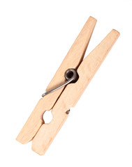 Clothes-peg isolated on white
