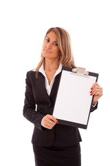 Fototapeta premium businesswoman holding a clipboard
