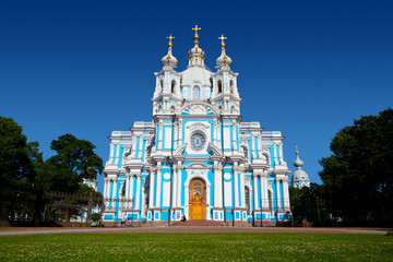 Smolny Cathedral in St Petersburg.