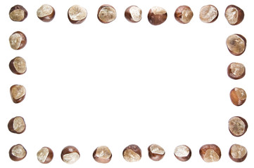 Isolated chestnut frame