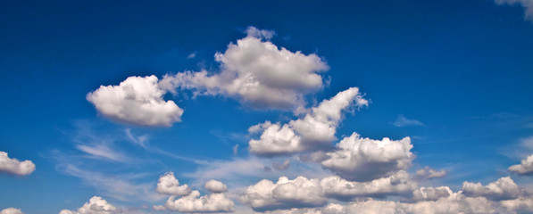 wonderful clouds on blue summer sky
