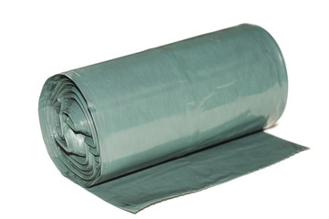 sac poubelle sur fond blanc