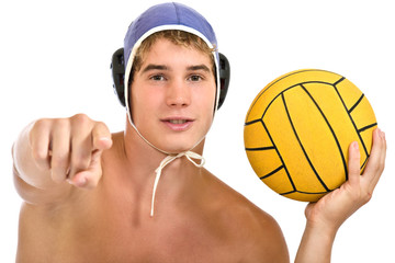 serious guy pointing