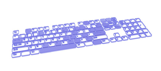 Computer Keyboard, Blue