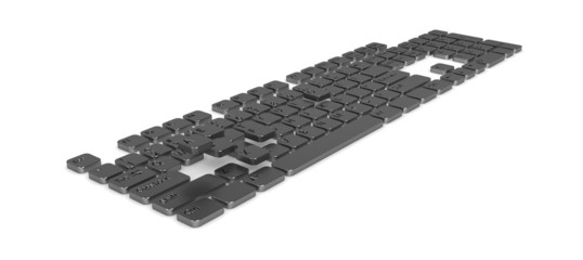 Computer Keyboard, Dark Metal